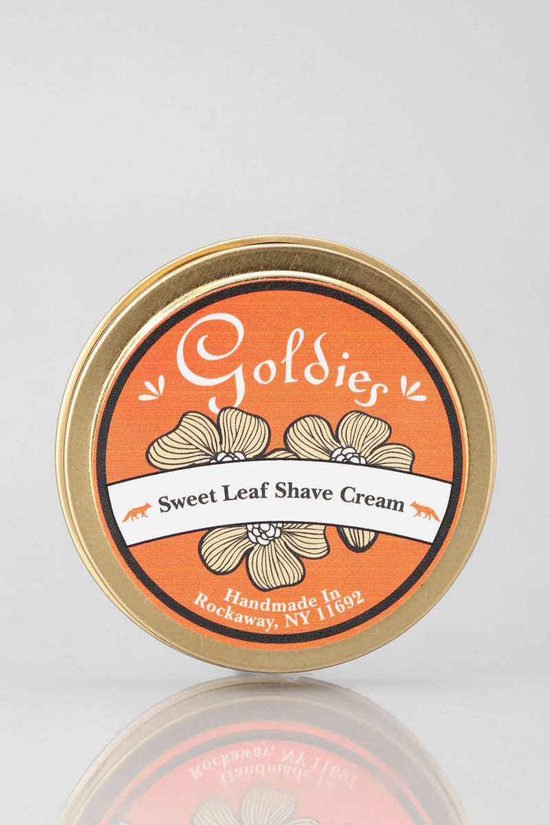 Goldies Sweet Leaf Shave Cream, $14.99 (was $26) As a person who shaves her legs with hair conditioner this might as well be garbage but I am 100% behind anything with "Goldie" in the name.